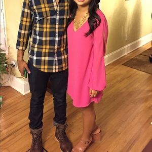 Long Sleeve Pink Dress so pretty